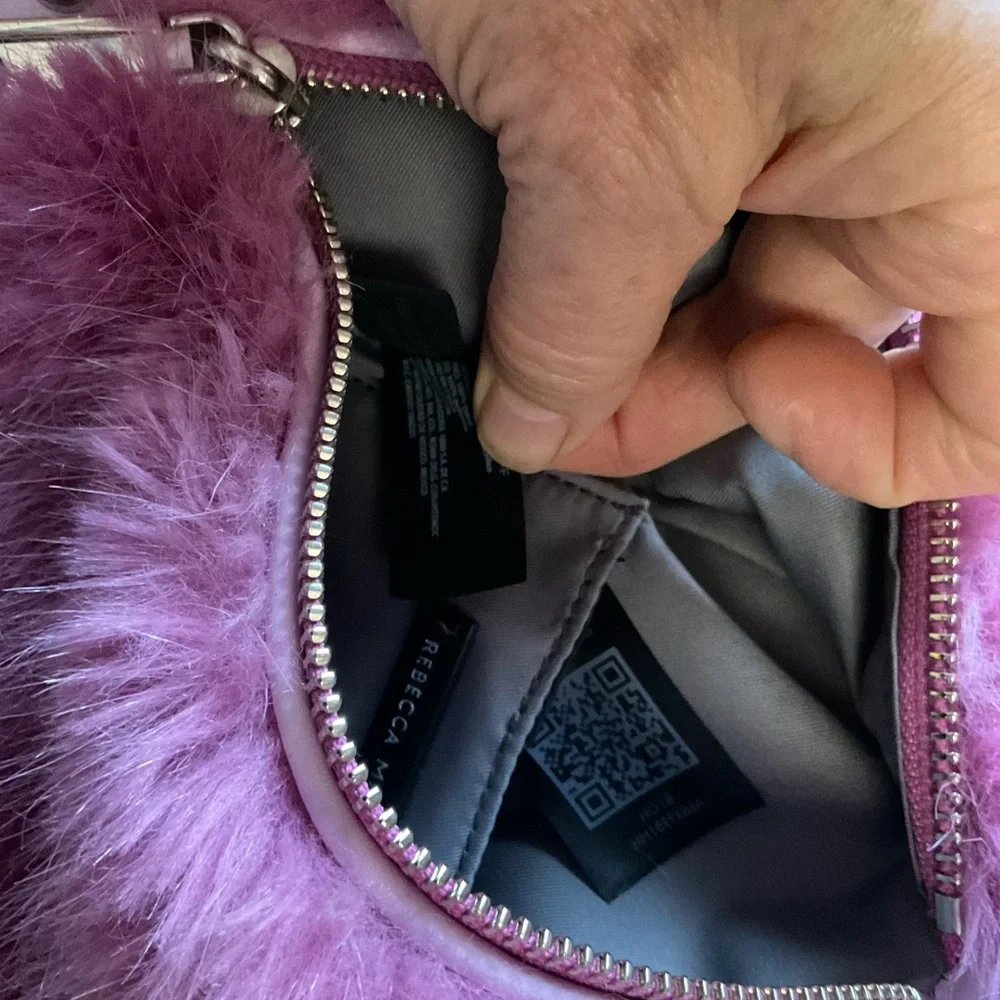 Rebecca Minkoff Pink Faux Fur Backpack